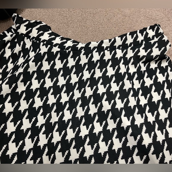 NYInvasion Retro Houndstooth Midi Circle‎ Skirt - Picture 4 of 6